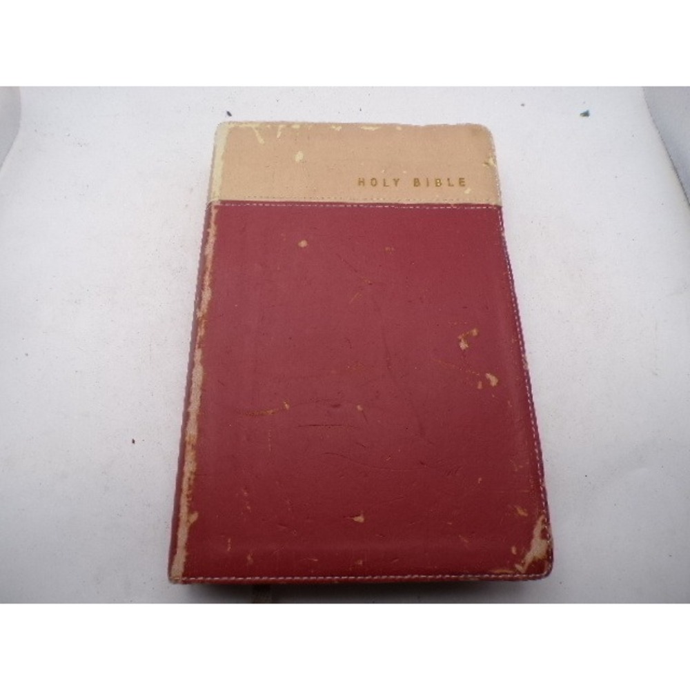 Zondervan NIV Holy Bible Red Tan Two‎ Tone Softcover New International Version